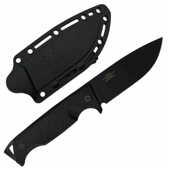 Couteau Takumitak Easy Night Lame Drop Point Acier 3Cr13 Manche FRN Étui FRN TKF304 - Livraison Gratuite