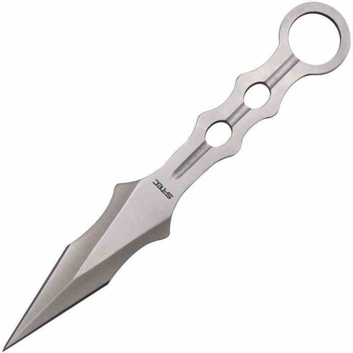 Lot de 2 Couteau S-TEC Lancer Tactique Lame Dague Acier Inox Manche Acier Inox Étui Kydex STTS200SL - Livraison Gratuite