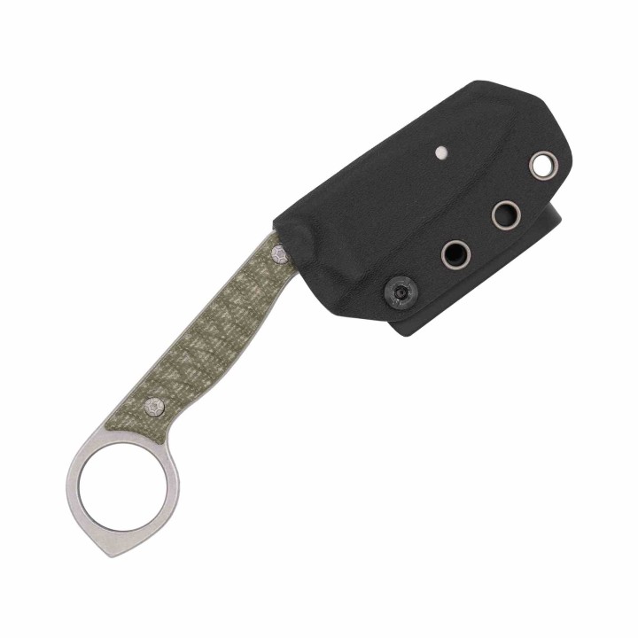 Couteau Cobratec Wolfteeth Lame Acier 14C28N Manche G10 Green Etui Kydex CBTWLTODG - Livraison Gratuite