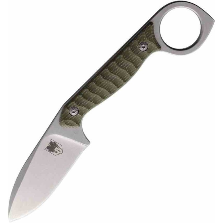 Couteau Cobratec Wolfteeth Lame Acier 14C28N Manche G10 Green Etui Kydex CBTWLTODG - Livraison Gratuite