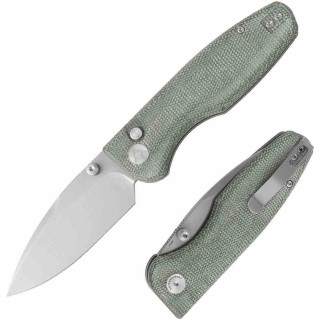 Couteau CMB Predator V3 OD Green Lame Acier 14C28N Manche Micarta Button Lock IKBS CMB19A - Livraison Gratuite
