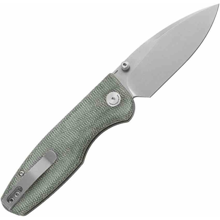 Couteau CMB Predator V3 OD Green Lame Acier 14C28N Manche Micarta Button Lock IKBS CMB19A - Livraison Gratuite