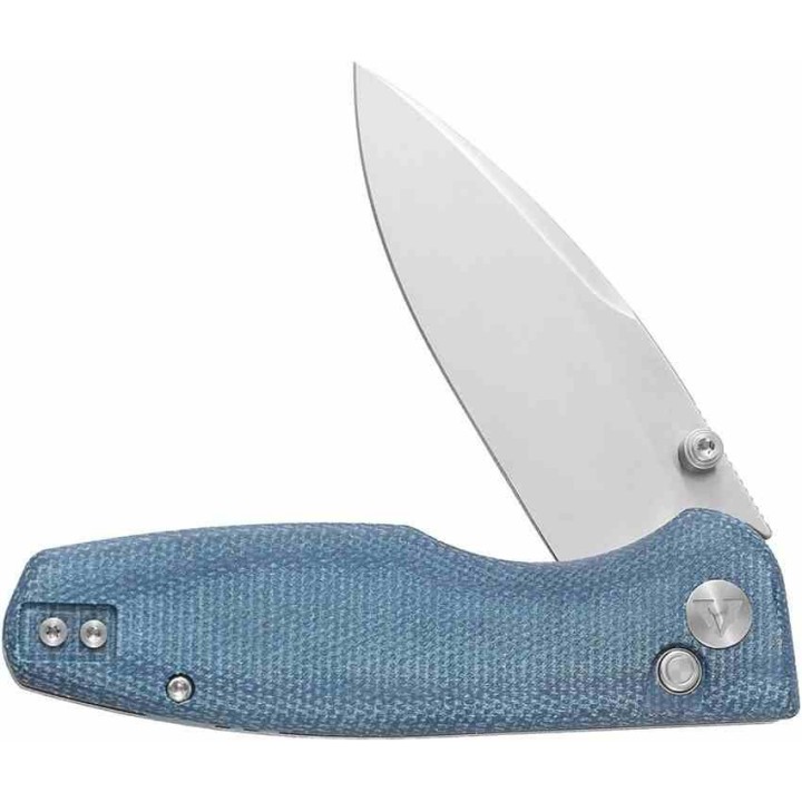 Couteau CMB Predator V3 Blue Lame Acier 14C28N Manche Micarta Button Lock IKBS CMB19D - Livraison Gratuite