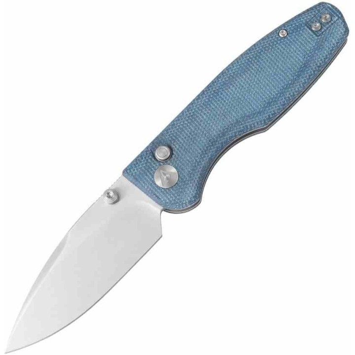 Couteau CMB Predator V3 Blue Lame Acier 14C28N Manche Micarta Button Lock IKBS CMB19D - Livraison Gratuite