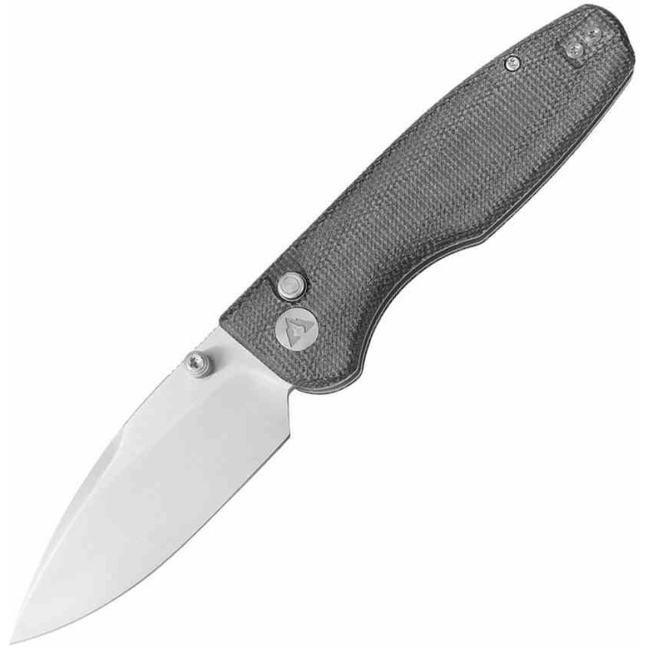 Couteau CMB Predator V3 Black Lame Acier 14C28N Manche Micarta Button Lock IKBS CMB19C - Livraison Gratuite