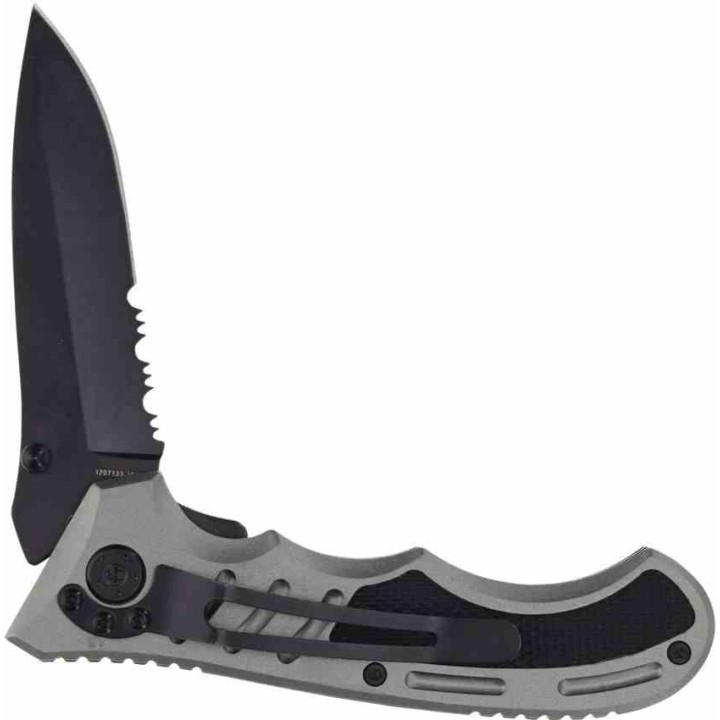 Couteau Smith&Wesson Extreme Ops Lame Acier 7Cr17MoV Serr Manche Alu Linerlock SW1207131 - Livraison Gratuite