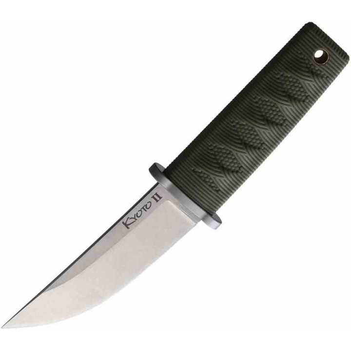 Couteau Cold Steel Kyoto II OD Green Lame Straight Back Acier 8Cr13MoV Manche Kray-Ex CS17DBODSW - Livraison Gratuite