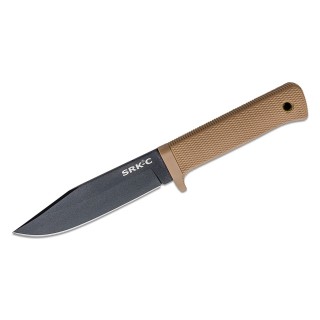 Couteau Cold Steel SRK Desert Tan Compact Survival Rescue Lame Acier SK-5 Manche Kray-Ex Etui CS49LCKDDTBK - Livraison Gratuite