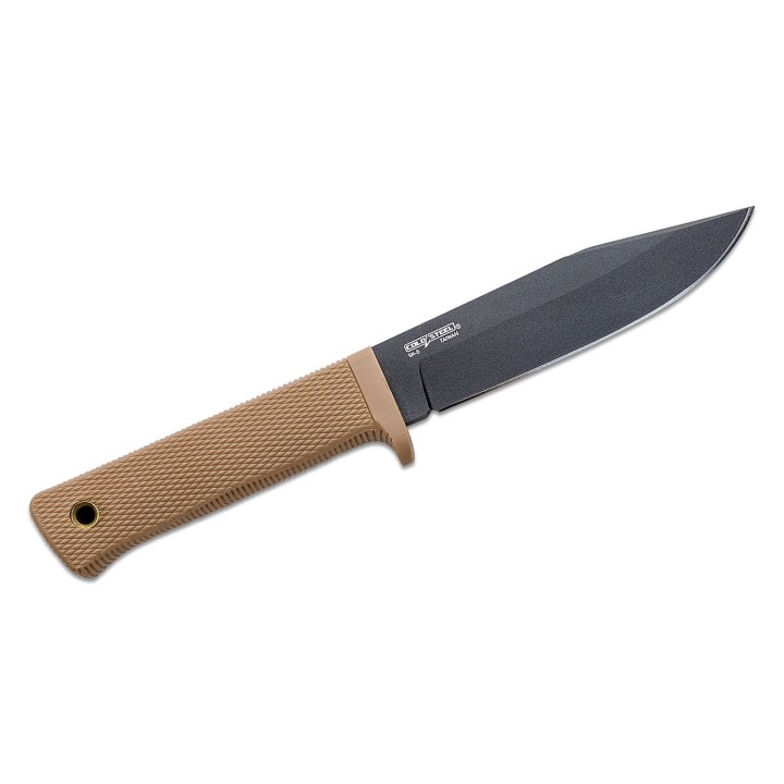 Couteau Cold Steel SRK Desert Tan Compact Survival Rescue Lame Acier SK-5 Manche Kray-Ex Etui CS49LCKDDTBK - Livraison Gratuite