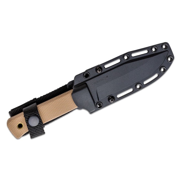 Couteau Cold Steel SRK Desert Tan Compact Survival Rescue Lame Acier SK-5 Manche Kray-Ex Etui CS49LCKDDTBK - Livraison Gratuite