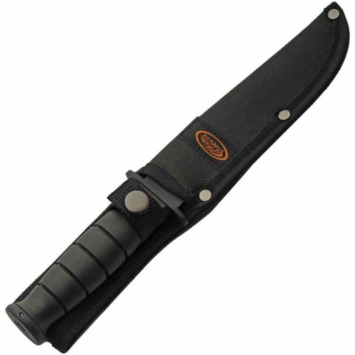 Lot de 2 Couteau Tactical Dague Serr Lame Acier 3Cr13 Manche Caoutchouc Etui Nylon CN211627 - Livraison Gratuite