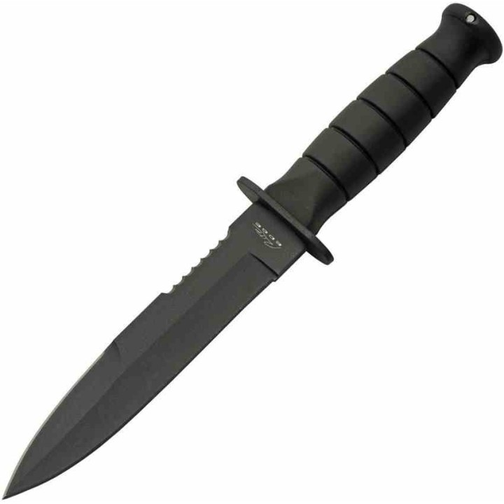 Lot de 2 Couteau Tactical Dague Serr Lame Acier 3Cr13 Manche Caoutchouc Etui Nylon CN211627 - Livraison Gratuite