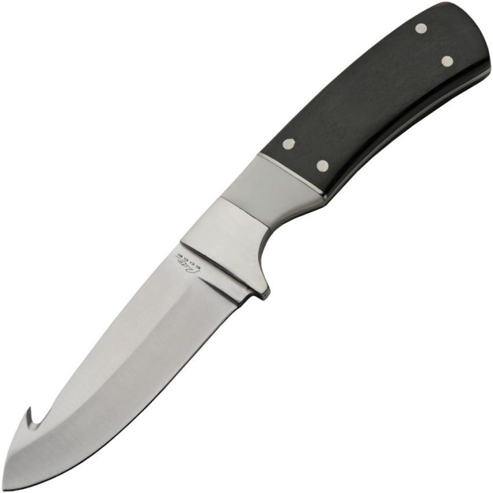 Couteau Skinner Guthook Rite Edge Lame Acier 3Cr13 Manche Bois Etui Nylon CN211629BK - Livraison Gratuite