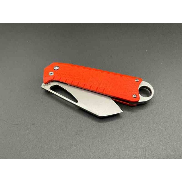 Couteau Ketuo Ventr Orange Lame Tanto Acier 14C28N Manche G10 Button/Linerlock KETM017 - Livraison Gratuite