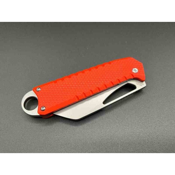 Couteau Ketuo Ventr Orange Lame Tanto Acier 14C28N Manche G10 Button/Linerlock KETM017 - Livraison Gratuite