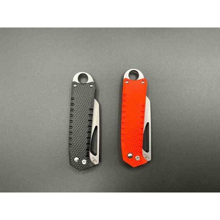 Couteau Ketuo Ventr Orange Lame Tanto Acier 14C28N Manche G10 Button/Linerlock KETM017 - Livraison Gratuite