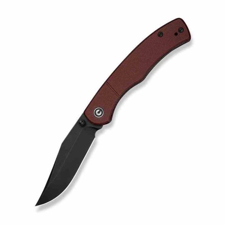 Couteau CIVIVI Clingman Burgundy Lame Clip Point Acier Nitro-V Manche G-10 IKBS Liner Lock CIVC230652 - Livraison Gratuite