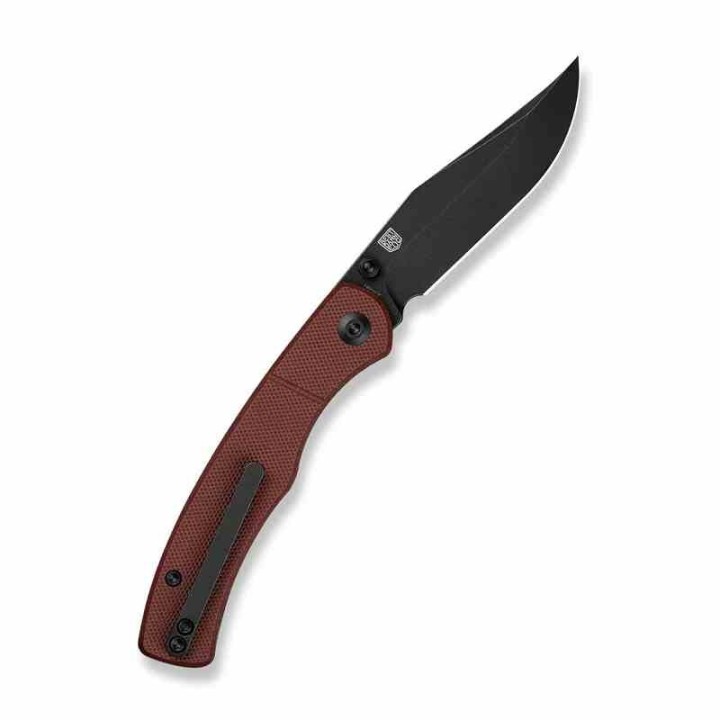 Couteau CIVIVI Clingman Burgundy Lame Clip Point Acier Nitro-V Manche G-10 IKBS Liner Lock CIVC230652 - Livraison Gratuite