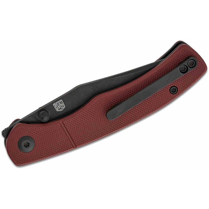 Couteau CIVIVI Clingman Burgundy Lame Clip Point Acier Nitro-V Manche G-10 IKBS Liner Lock CIVC230652 - Livraison Gratuite