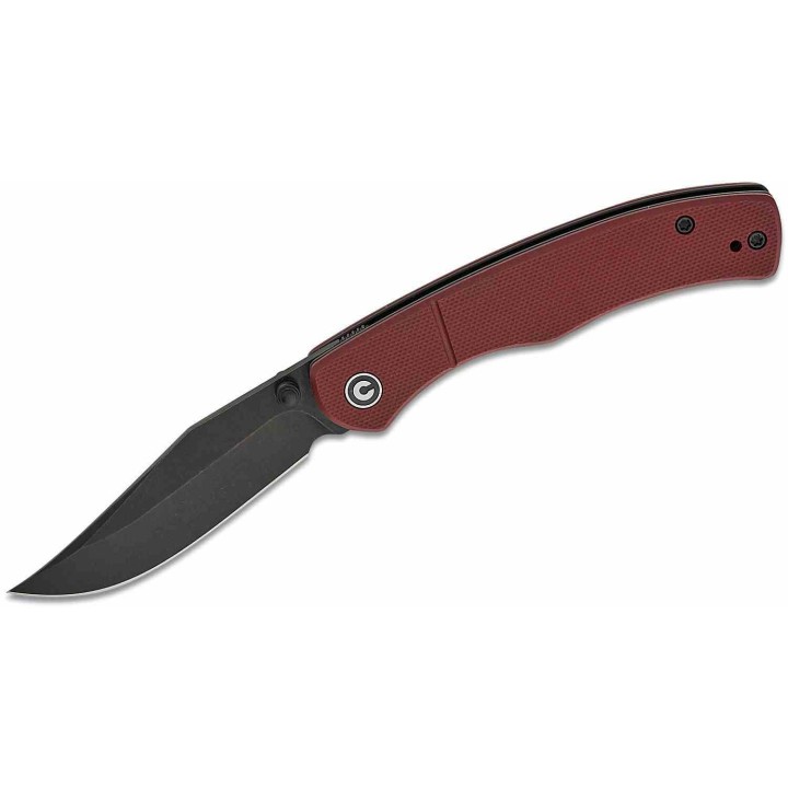 Couteau CIVIVI Clingman Burgundy Lame Clip Point Acier Nitro-V Manche G-10 IKBS Liner Lock CIVC230652 - Livraison Gratuite