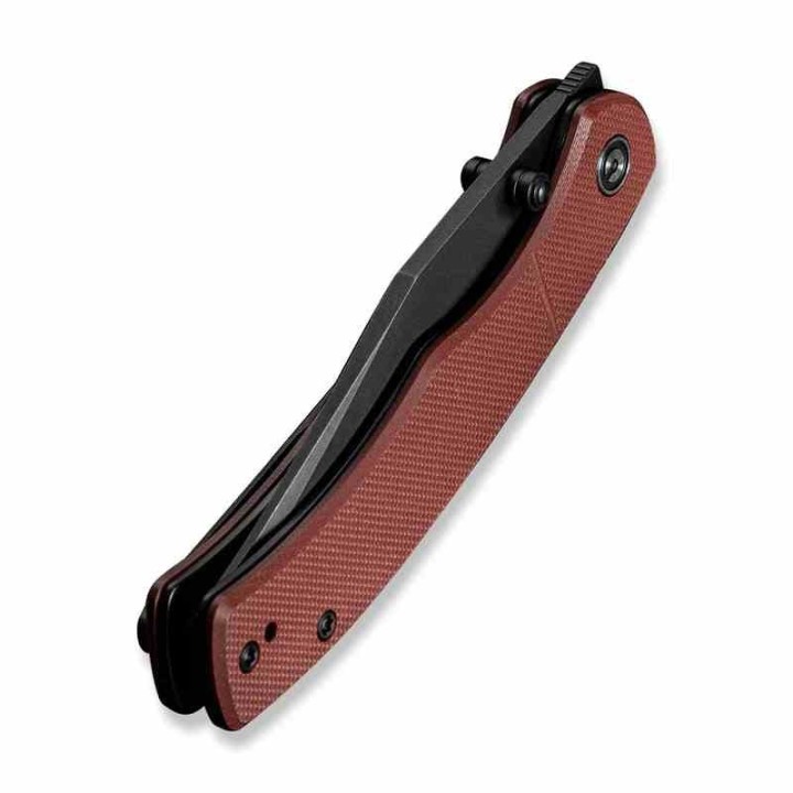 Couteau CIVIVI Clingman Burgundy Lame Clip Point Acier Nitro-V Manche G-10 IKBS Liner Lock CIVC230652 - Livraison Gratuite