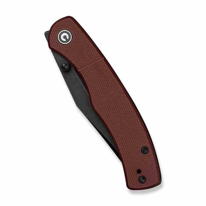 Couteau CIVIVI Clingman Burgundy Lame Clip Point Acier Nitro-V Manche G-10 IKBS Liner Lock CIVC230652 - Livraison Gratuite