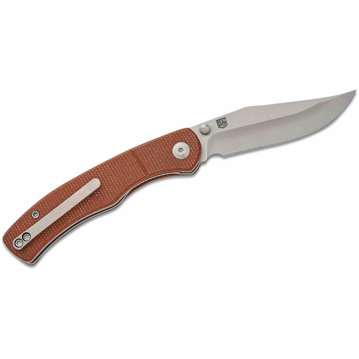 Couteau CIVIVI Clingman Brown Lame Clip Point Acier Nitro-V Manche Micarta IKBS Liner Lock CIVC230653 - Livraison Gratuite
