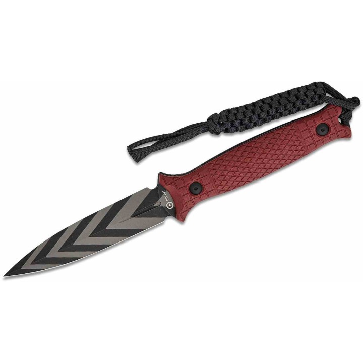 Couteau CIVIVI Perfrico Burgundy Lame Dague Acier 14C28N Manche G-10 Étui Kydex CIVC230263 - Livraison Gratuite