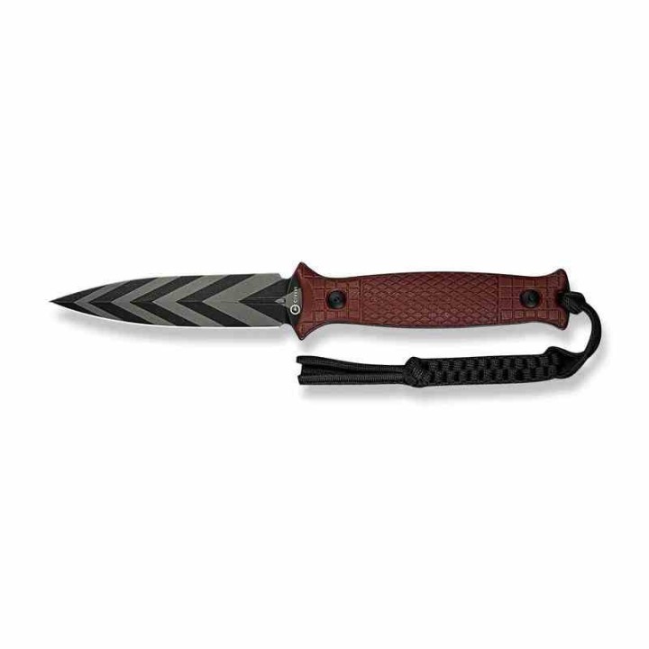 Couteau CIVIVI Perfrico Burgundy Lame Dague Acier 14C28N Manche G-10 Étui Kydex CIVC230263 - Livraison Gratuite