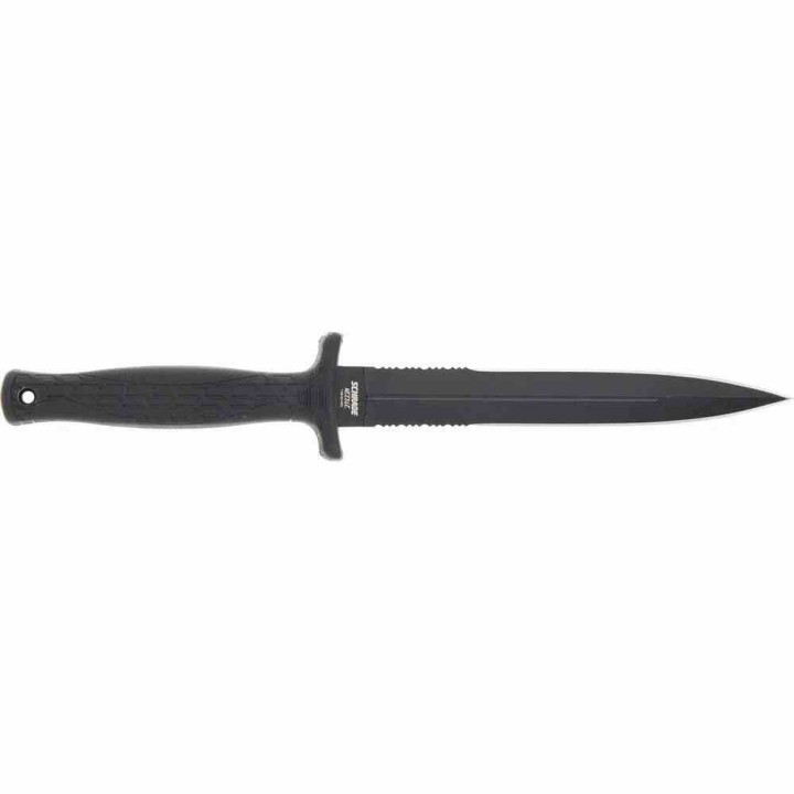 Couteau Schrade Delta Class Needle Magnum Lame Dague Acier AUS-8 Manche Overmold Noir Etui SCH1182515 - Livraison Gratuite