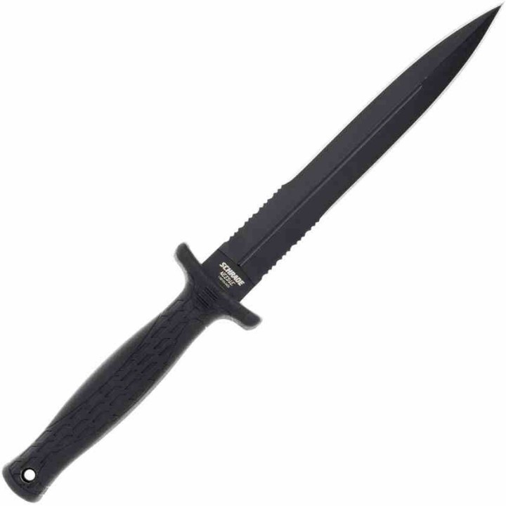Couteau Schrade Delta Class Needle Magnum Lame Dague Acier AUS-8 Manche Overmold Noir Etui SCH1182515 - Livraison Gratuite