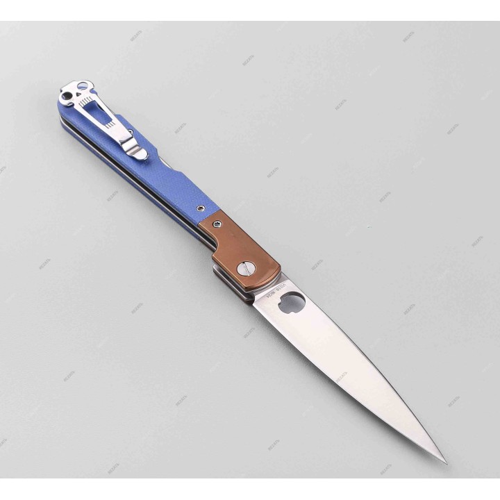 Couteau Daggerr Knives Corso Blue Lame Spear Point Acier VG-10 Manche Micarta Lockback Clip DGR2303MBLS - Livraison Gratuite