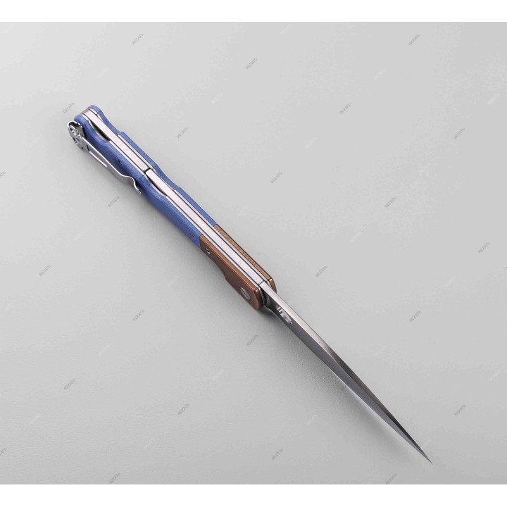Couteau Daggerr Knives Corso Blue Lame Spear Point Acier VG-10 Manche Micarta Lockback Clip DGR2303MBLS - Livraison Gratuite