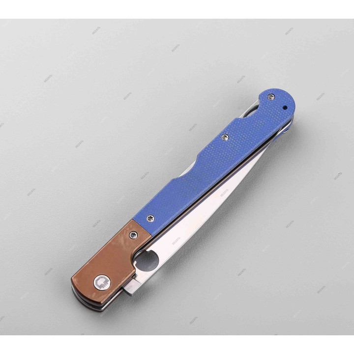 Couteau Daggerr Knives Corso Blue Lame Spear Point Acier VG-10 Manche Micarta Lockback Clip DGR2303MBLS - Livraison Gratuite