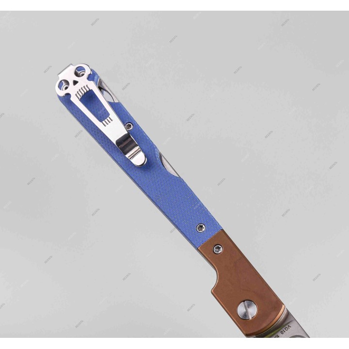 Couteau Daggerr Knives Corso Blue Lame Spear Point Acier VG-10 Manche Micarta Lockback Clip DGR2303MBLS - Livraison Gratuite
