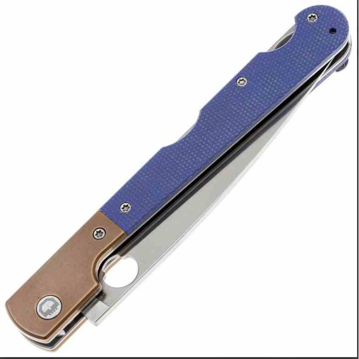 Couteau Daggerr Knives Corso Blue Lame Spear Point Acier VG-10 Manche Micarta Lockback Clip DGR2303MBLS - Livraison Gratuite