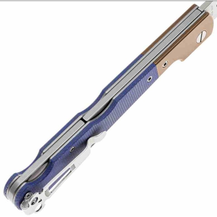Couteau Daggerr Knives Corso Blue Lame Spear Point Acier VG-10 Manche Micarta Lockback Clip DGR2303MBLS - Livraison Gratuite