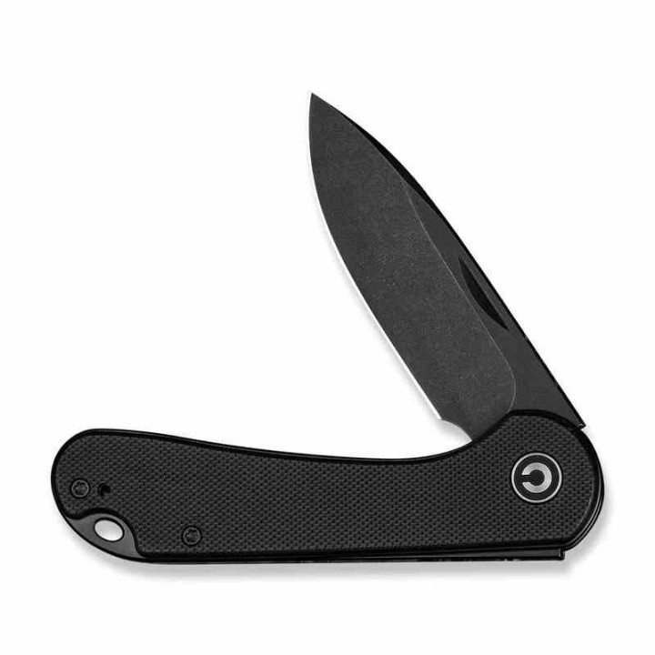 Couteau CIVIVI Elementum Slipjoint Black Lame Drop Point Acier 14C28N Manche G10 Clip CIVC18062AJ1 - Livraison Gratuite
