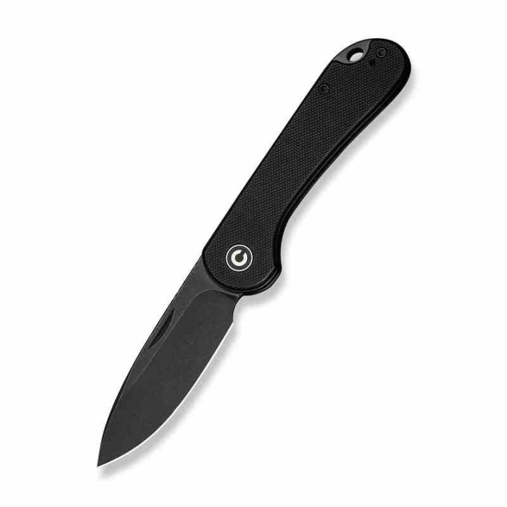 Couteau CIVIVI Elementum Slipjoint Black Lame Drop Point Acier 14C28N Manche G10 Clip CIVC18062AJ1 - Livraison Gratuite