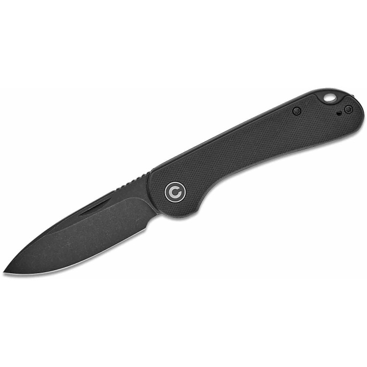 Couteau CIVIVI Elementum Slipjoint Black Lame Drop Point Acier 14C28N Manche G10 Clip CIVC18062AJ1 - Livraison Gratuite