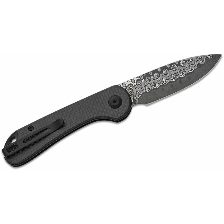 Couteau CIVIVI Elementum Slipjoint Lame Damas Drop Point Manche Fibre de Carbone Clip C18062AJDS1 - Livraison Gratuite