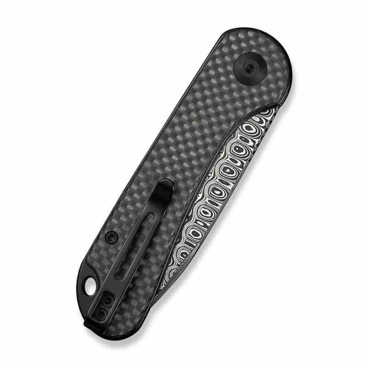 Couteau CIVIVI Elementum Slipjoint Lame Damas Drop Point Manche Fibre de Carbone Clip C18062AJDS1 - Livraison Gratuite