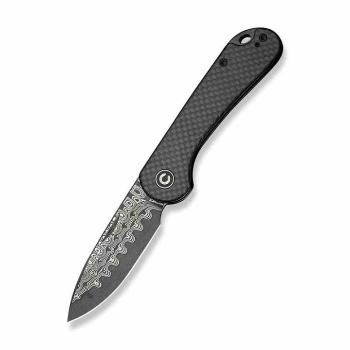 Couteau CIVIVI Elementum Slipjoint Lame Damas Drop Point Manche Fibre de Carbone Clip C18062AJDS1 - Livraison Gratuite
