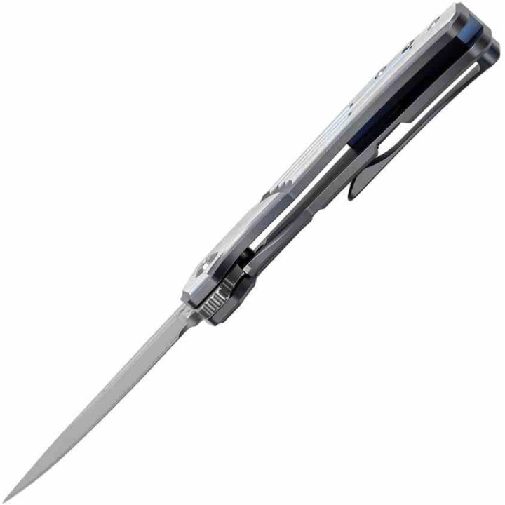 Couteau Kansept Orion Blue Lame Clip Point Acier S35VN Manche Titane Clip Frame Lock K1089B1 - Livraison Gratuite