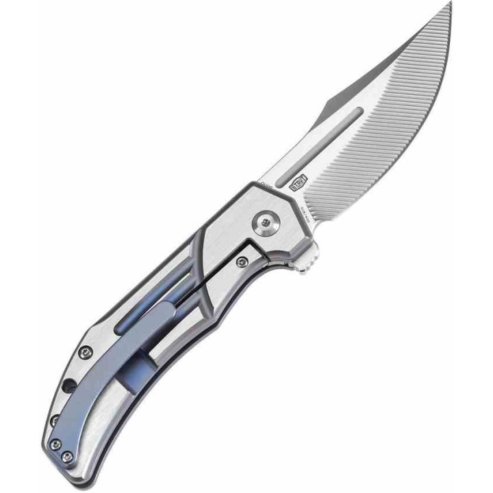 Couteau Kansept Orion Blue Lame Clip Point Acier S35VN Manche Titane Clip Frame Lock K1089B1 - Livraison Gratuite