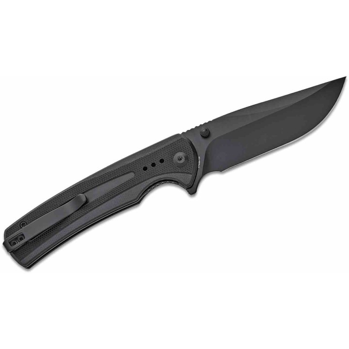 Couteau Sencut Regnator Black Lame Clip Point Acier 9Cr18MoV Manche G10 Linerlock IKBS Clip S240571 - Livraison Gratuite