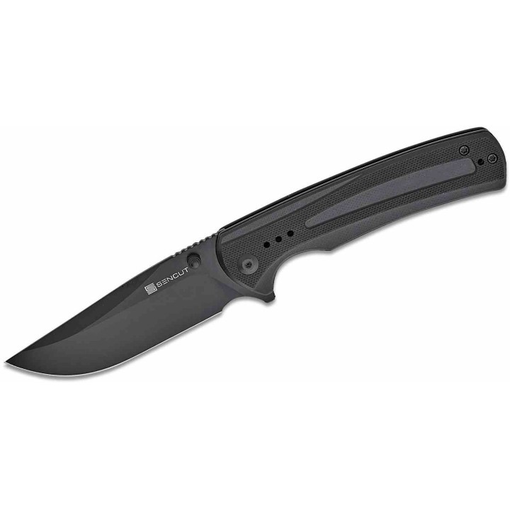 Couteau Sencut Regnator Black Lame Clip Point Acier 9Cr18MoV Manche G10 Linerlock IKBS Clip S240571 - Livraison Gratuite