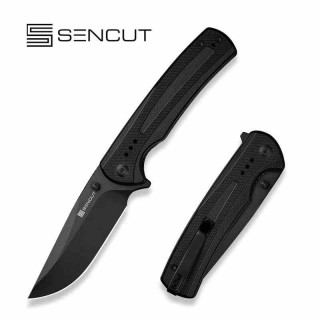 Couteau Sencut Regnator Black Lame Clip Point Acier 9Cr18MoV Manche G10 Linerlock IKBS Clip S240571 - Livraison Gratuite