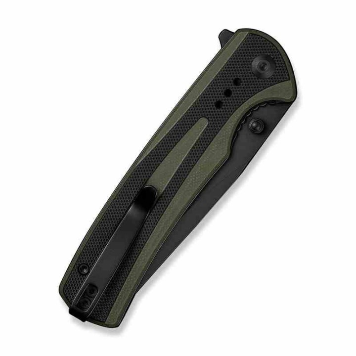 Couteau Sencut Regnator OD/Black Lame Clip Point Acier 9Cr18MoV Manche G10 Linerlock IKBS Clip S240572 - Livraison Gratuite