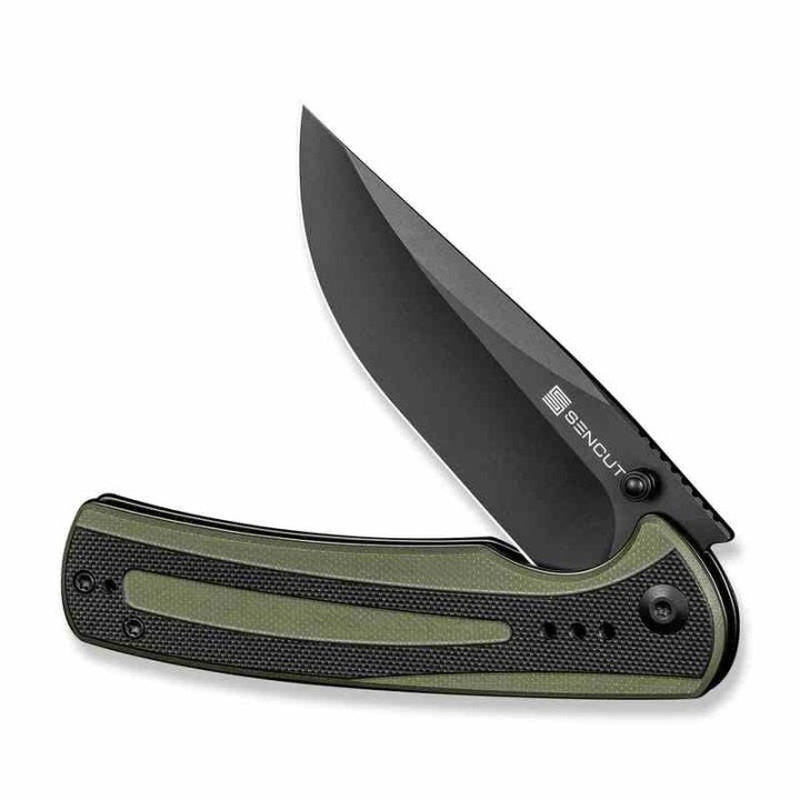 Couteau Sencut Regnator OD/Black Lame Clip Point Acier 9Cr18MoV Manche G10 Linerlock IKBS Clip S240572 - Livraison Gratuite